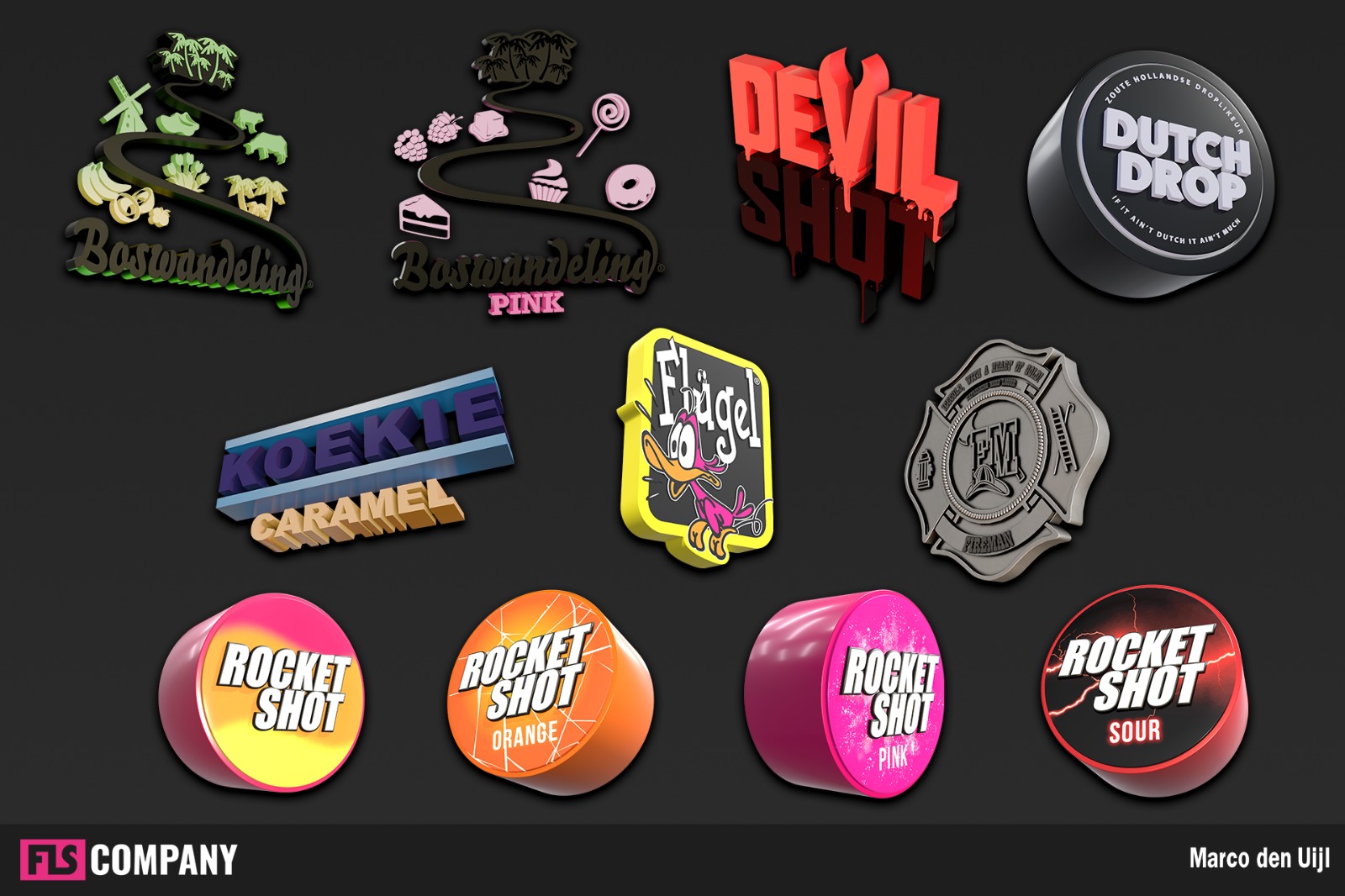 FLS 3D Logos